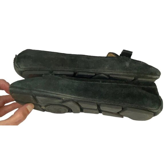 MICHAEL KORS Women Suede Flat Loafers Size 8 Black Leather Caroline Moccasins - Picture 6 of 10